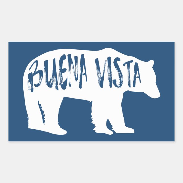 Buena Vista Colorado Bear Rectangular Sticker (Front)