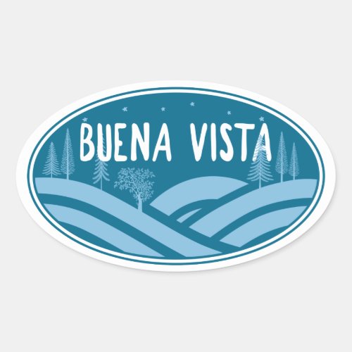 Buena Vista Colorado Outdoors Oval Sticker