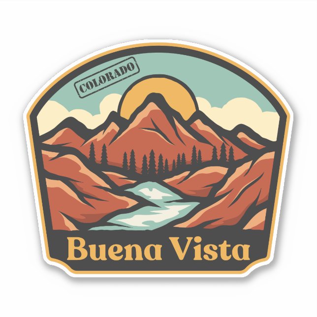 Buena Vista, Colorado Sticker (Front)