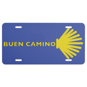 Bueno Camino Shell License Plate