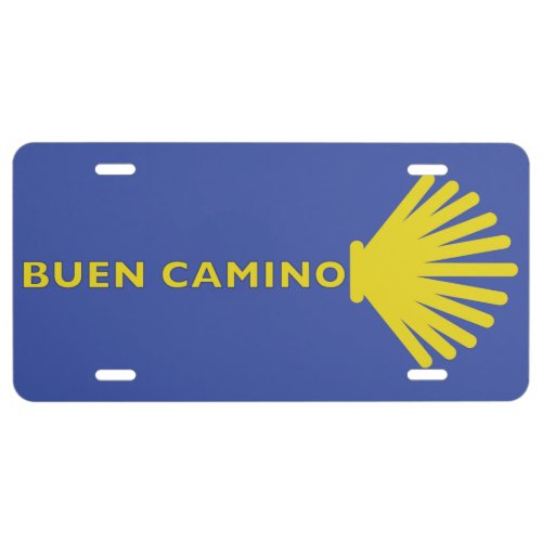 Bueno Camino Shell License Plate