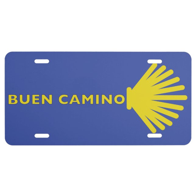 Bueno Camino Shell License Plate (Front)