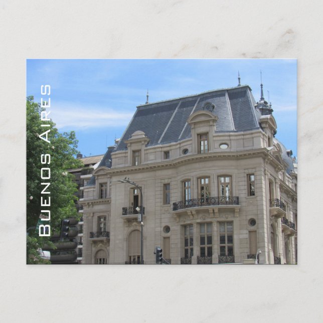 buenos aires architecture classic postcard (Front)