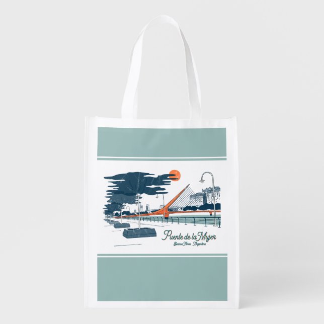 Buenos Aires, Argentina Architecture travel city Grocery Bag (Front)