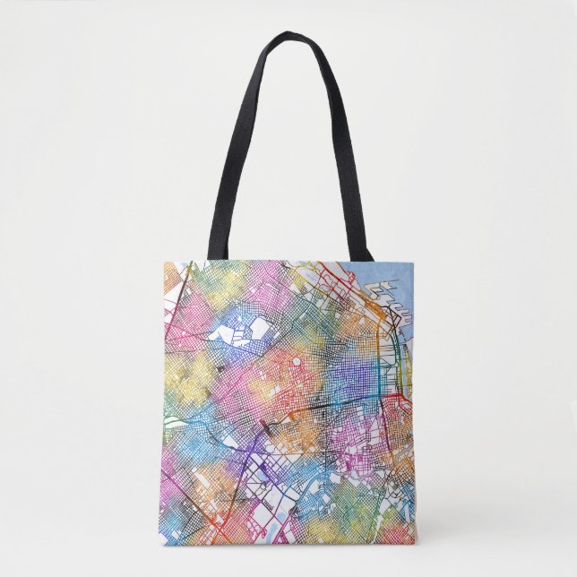 Buenos Aires Argentina City Map Tote Bag (Front)