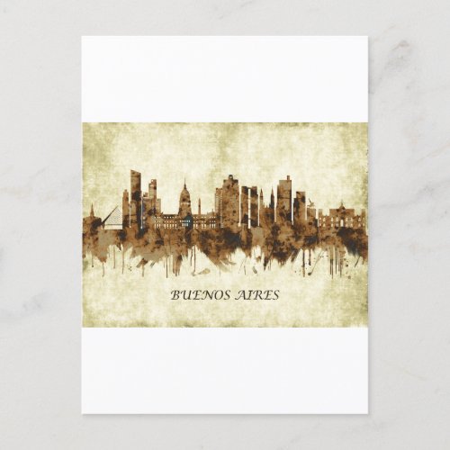 Buenos Aires Argentina Cityscape Holiday Postcard