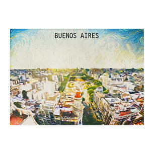 Buenos Aires Argentina CItyscape Painting Acrylic Print