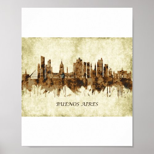 Buenos Aires Argentina Cityscape Poster