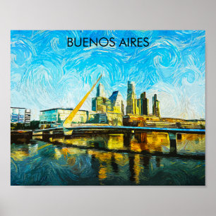 Buenos Aires Argentina CItyscape  Poster