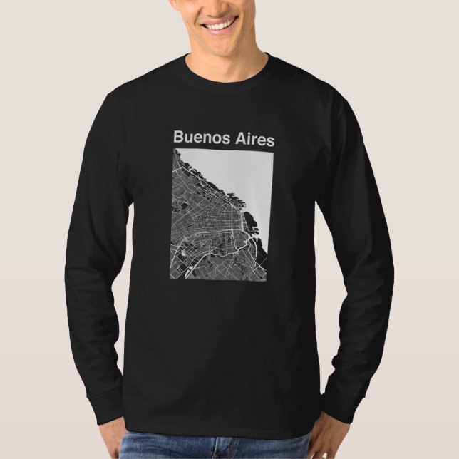 Buenos Aires Argentina Classic City Map Graphic T-Shirt (Front)