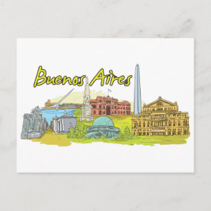 Buenos Aires, Argentina Famous City Postcard