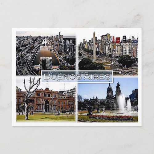 Buenos Aires _ Argentina _ Mosaic _ Postcard