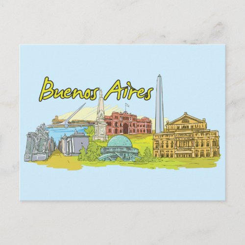 Buenos Aires Argentina Postcard