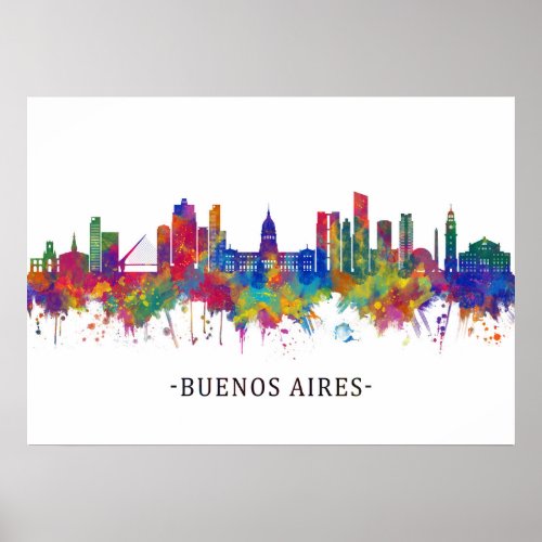 Buenos Aires Argentina Skyline Poster