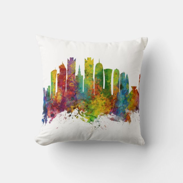 Buenos Aires Argentina Skyline Throw Pillow (Front)