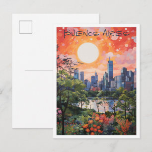 Buenos Aires Argentina Travel Aesthetic Postcard