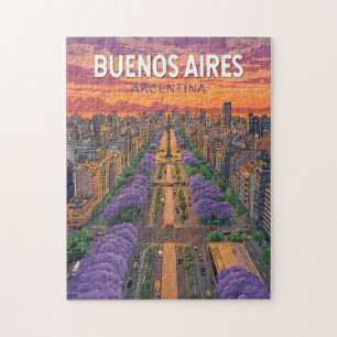 Buenos Aires Argentina Travel Art Vintage Jigsaw Puzzle