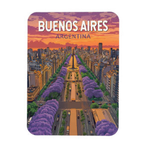Buenos Aires Argentina Travel Art Vintage Magnet
