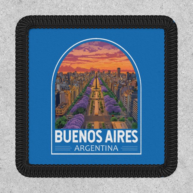 Buenos Aires Argentina Travel Art Vintage Patch (Front)