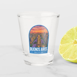Buenos Aires Argentina Travel Art Vintage Shot Glass