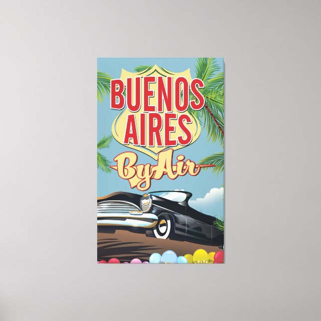Buenos Aires, Argentina vacation poster Canvas Print (Front)