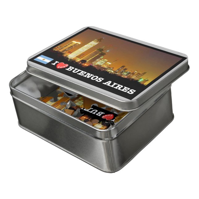 Buenos Aires - By Night - Jigsaw Puzzle (Lid Open)