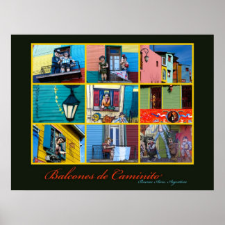Buenos Aires Caminito Balconies Poster