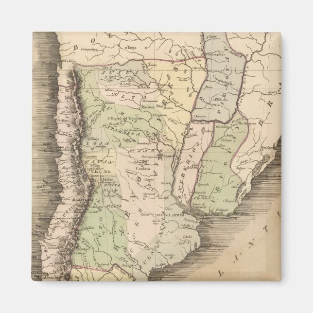 Buenos Aires, Chile, and Patagonia Magnet (Front)