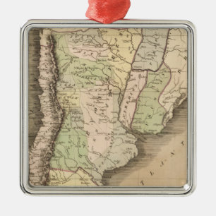 Buenos Aires, Chile, and Patagonia Metal Ornament
