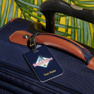 Buenos Aires City Argentina Retro Tango Vintage Luggage Tag