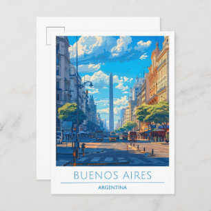 Buenos Aires City Argentina Travel  Postcard
