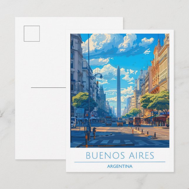 Buenos Aires City Argentina Travel  Postcard (Front/Back)