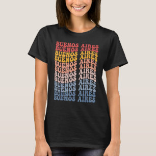 Buenos Aires City Groovy Retro T-Shirt