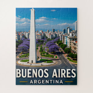 Buenos Aires Grand Boulevards and Argentine Elegan Jigsaw Puzzle