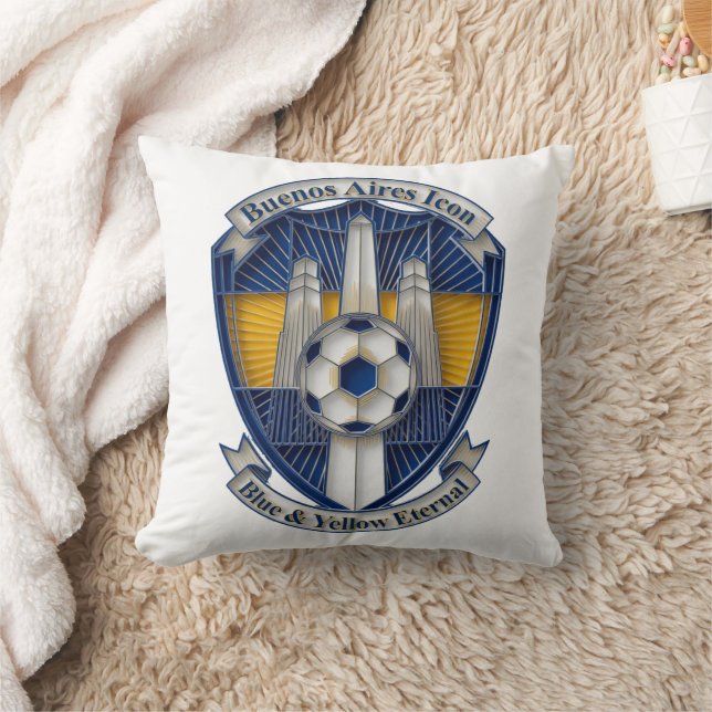 Buenos Aires Passion, Capital City Soccer Gift Throw Pillow (Blanket)