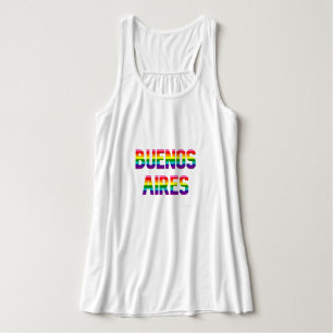Buenos Aires Pride Flowy T Shirt W.   Rainbow Flag
