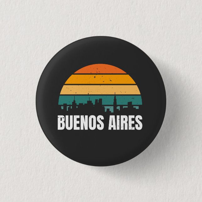 Buenos Aires Retro  Button (Front)