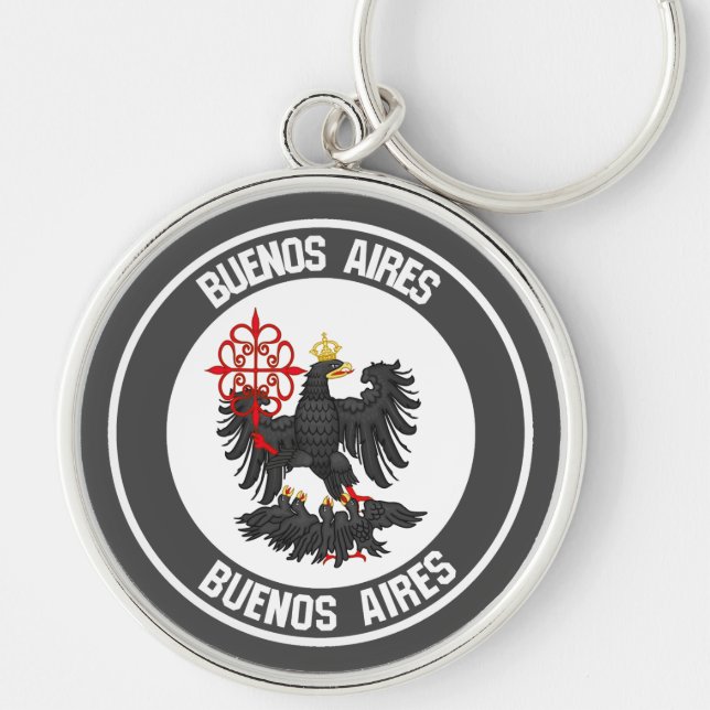 Buenos Aires Round Emblem Keychain (Front)