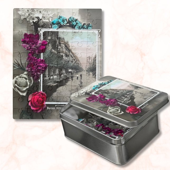 Buenos Aires Vintage Floral Puzzle (Argentina Floral Puzzle)