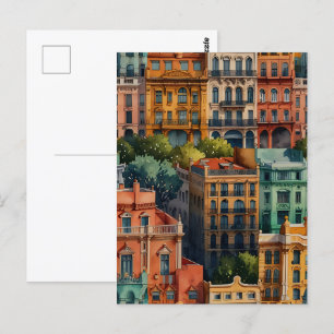 Buenos Aires watercolor art Postcard