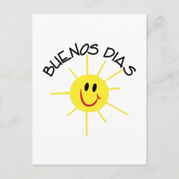 Buenos Dias Postcard by Grandslam_Designs at Zazzle