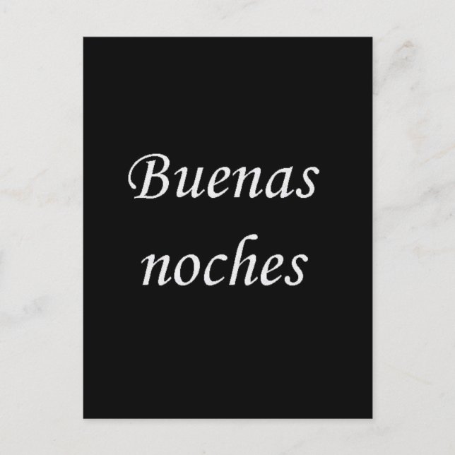 BUENOS NOCHES GOODNIGHT SPANISH LANGUAGE WISHES EX POSTCARD (Front)