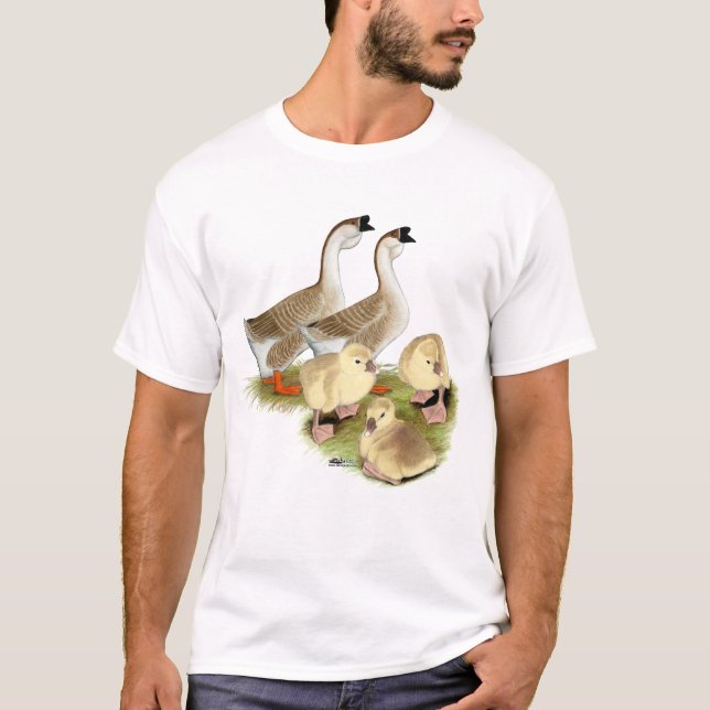 Buff African Goose Family T-Shirt (Front)