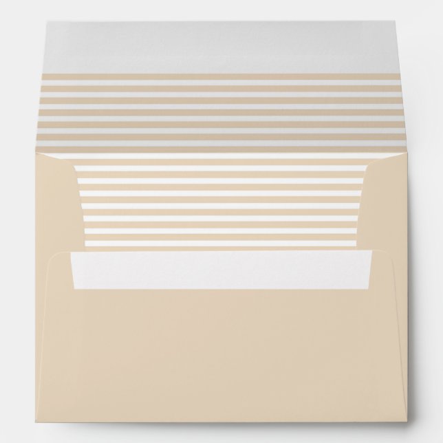 Buff and White Striped  Envelope (Back (Bottom))