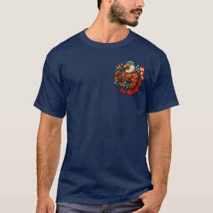 Buff Bald Eagle   Patriotic Strength and Freedom T-Shirt
