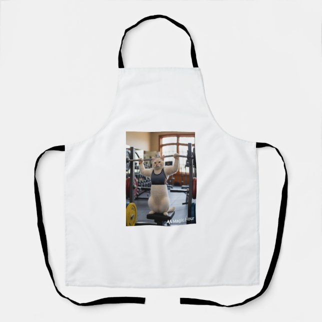 Buff Cat Kitchen Apron (Front)
