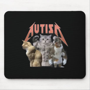 Buff Cats Autism Meme Mouse Pad