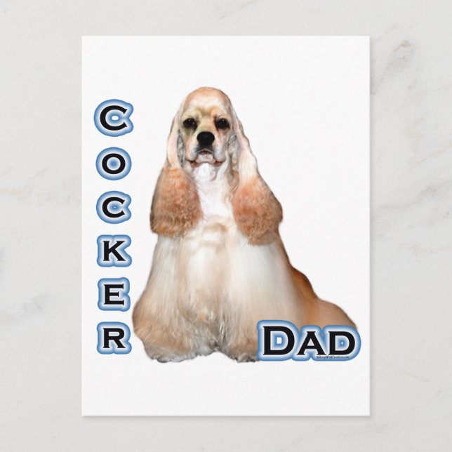 Buff Cocker Spaniel Dad 4 Postcard (Front)