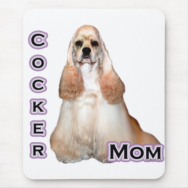 Buff Cocker Spaniel Mom; Cocker Spaniel Mom Mouse Pad (Front)