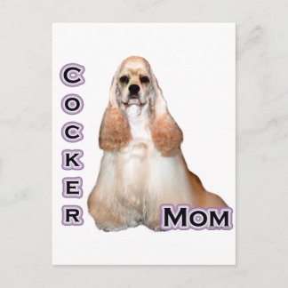 Buff Cocker Spaniel Mom; Cocker Spaniel Mom Postcard